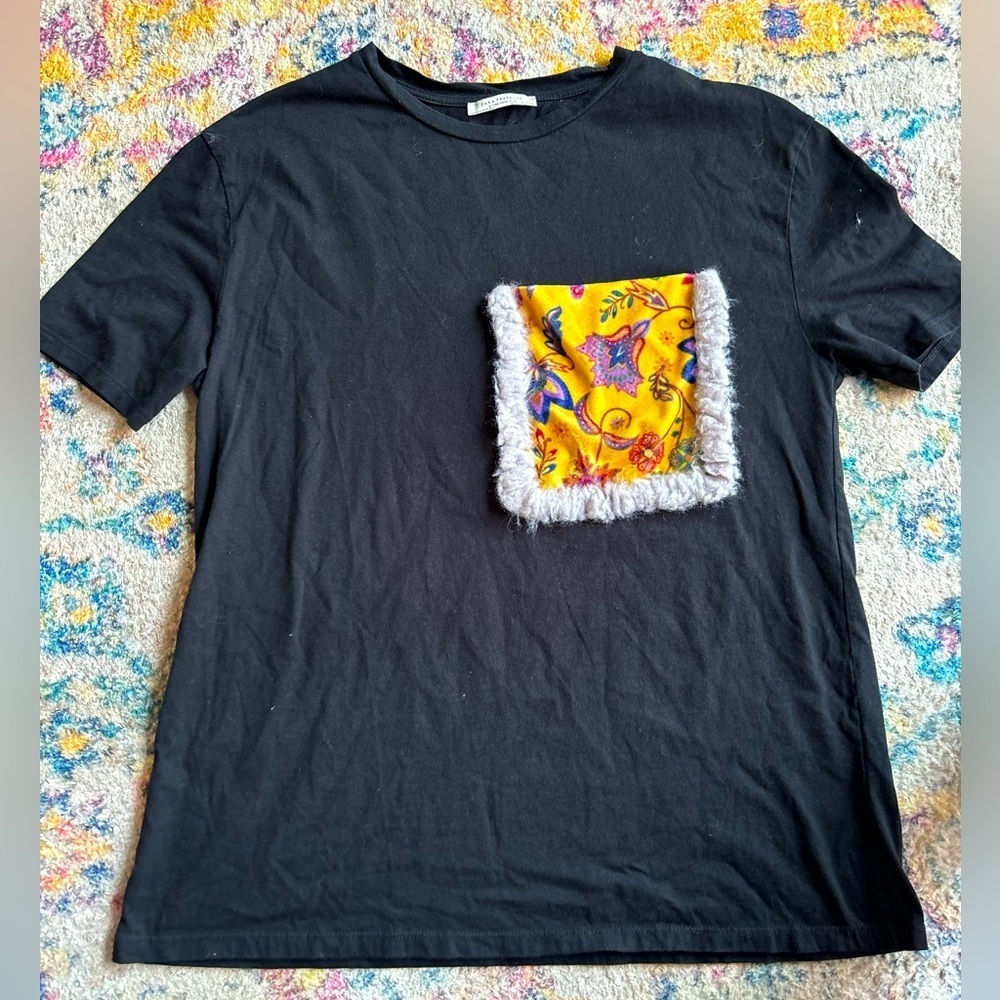 Zara Trafaluc Velvet Shirt with Pocket